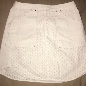 Denim Mini Skirt Textured Design